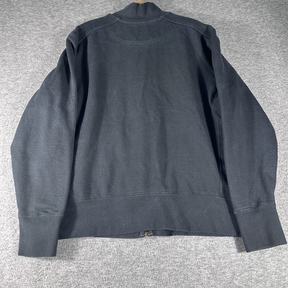 American Giant Men's Full Zip Black Moto Heavy Sweatshirt Jacket XL Made In USA - Picture 2 of 6